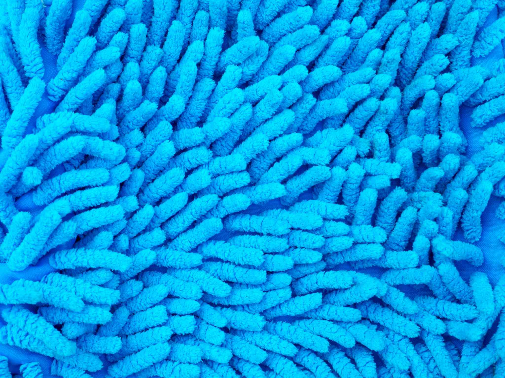 blue shaggy carpet