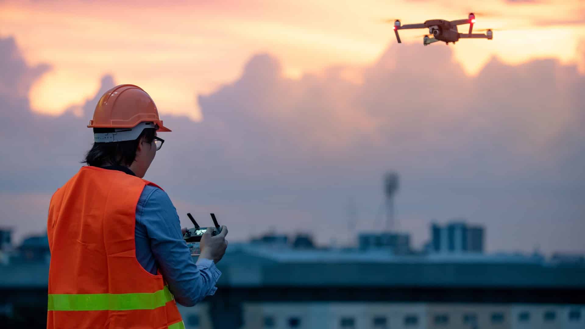 Are you wondering, "Is a Drone a Good Investment for my Business?" This contractor operating a drone at sunset says the answer is yes.