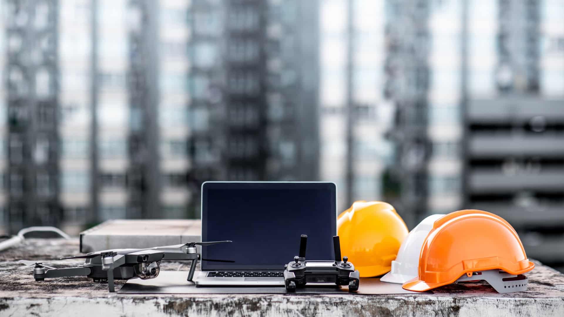 Our second tip for videotaping your construction projects is using high quality equipment, like the laptop and drone featured here.